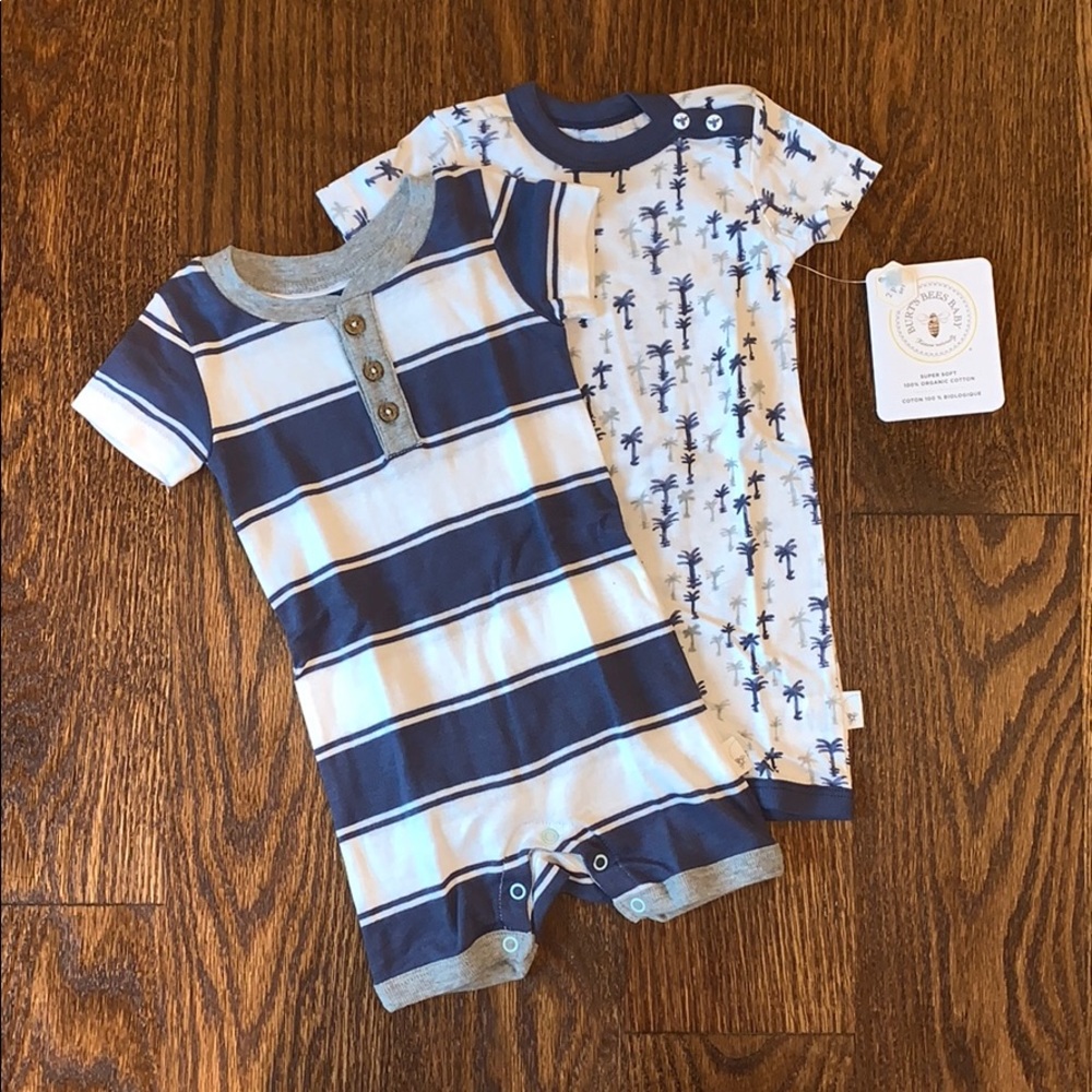 Burt’s bees baby 2 piece set play suit onesie 3-6